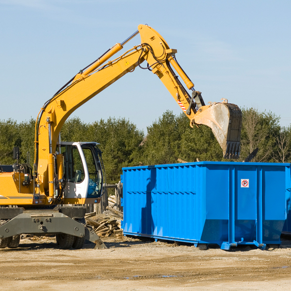 can i choose the location where the residential dumpster will be placed in Shade